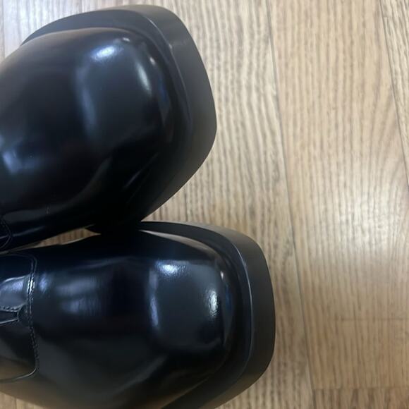 STUART WEITZMAN ROYCE BRUSHED CALFSKIN OXFORD BLACK NWOT LOAFERS SIZE 9M - Picture 10 of 11